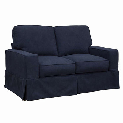 Sunset Trading -  Americana   Box Cushion Slipcovered Loveseat  - SU-108510-391049 veiw 3