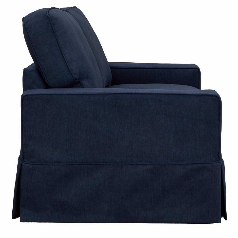 Sunset Trading -  Americana   Box Cushion Slipcovered Loveseat  - SU-108510-391049 veiw 4