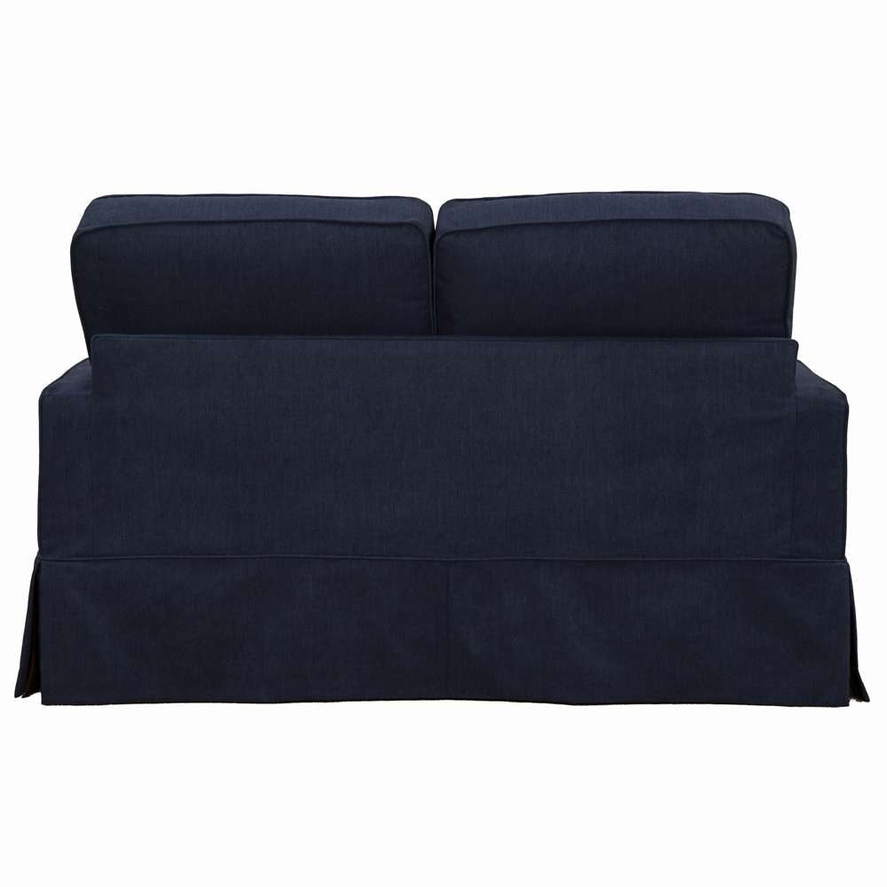 Sunset Trading -  Americana   Box Cushion Slipcovered Loveseat  - SU-108510-391049 veiw 5
