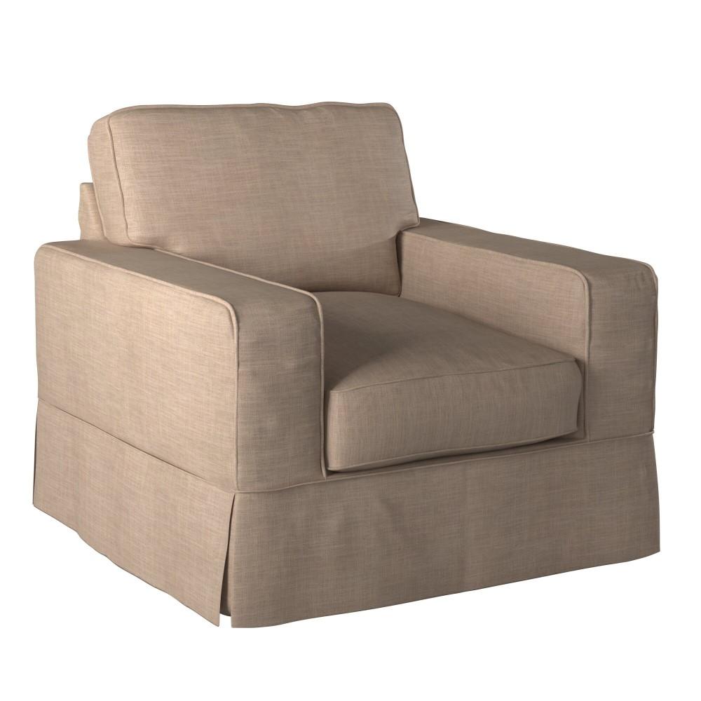 Sunset Trading - Americana Slipcover for Box Cushion Track Arm Chair - Linen  - SU-108520SC-466082 veiw 4
