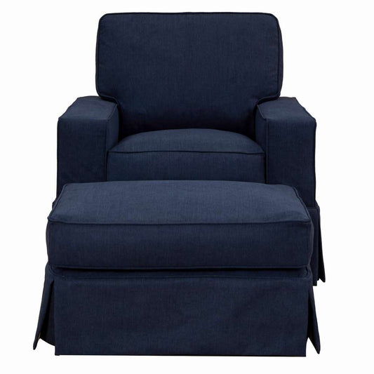 Sunset Trading -  Americana   Slipcover Only for Box Cushion Track Arm Chair and Ottoman Set  - SU-108520SC-30-391049 veiw 1