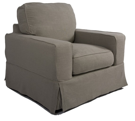 Sunset Trading - Americana Slipcovered Chair in Light Gray - SU-108520-220591 veiw 1