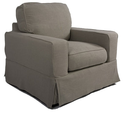 Sunset Trading - Americana Slipcovered Chair in Light Gray - SU-108520-220591 veiw 1