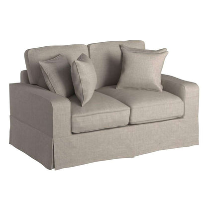 Sunset Trading - Americana Slipcovered Loveseat in Light Gray - SU-108510-220591 veiw 2