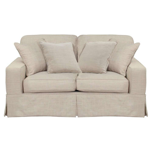 Sunset Trading - Americana Slipcovered Loveseat in Linen - SU-108510-466082 veiw 1