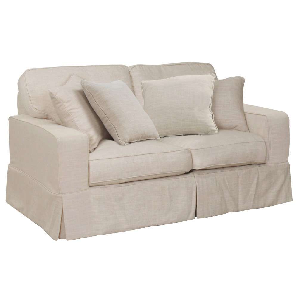 Sunset Trading - Americana Slipcovered Loveseat in Linen - SU-108510-466082 veiw 2