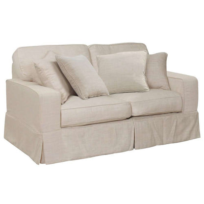 Sunset Trading - Americana Slipcovered Loveseat in Linen - SU-108510-466082 veiw 2