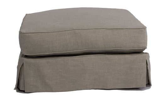Sunset Trading - Americana Slipcovered Ottoman in Light Gray - SU-108530-220591 veiw 1