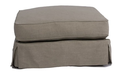 Sunset Trading - Americana Slipcovered Ottoman in Light Gray - SU-108530-220591 veiw 1