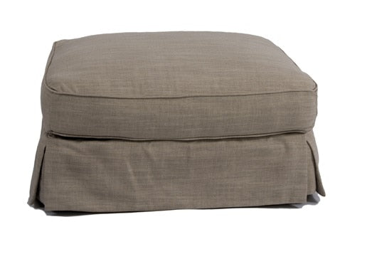 Sunset Trading - Americana Slipcovered Ottoman in Linen - SU-108530-466082 veiw 1