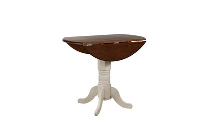 Sunset Trading - Andrews 3 Piece 42 Round Drop Leaf Pub Table Set With Napoleon Stools - DLU-ADW4242CB-B50-AW3PC veiw 5