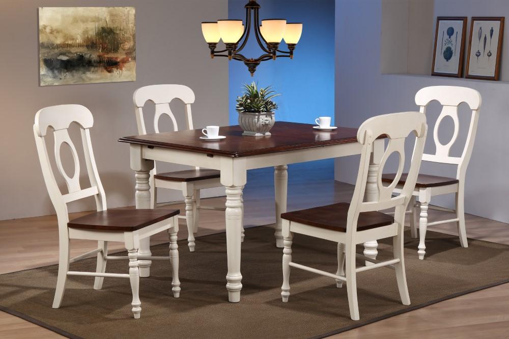 Sunset Trading - Andrews 5 Piece Butterfly Leaf Dining Set With Napoleon Chairs - DLU-ADW3660-C50-AW5PC veiw 2
