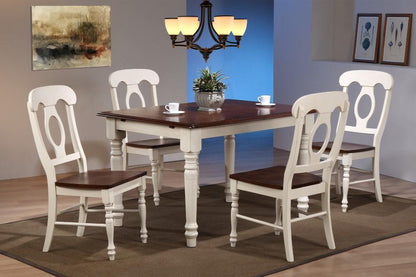 Sunset Trading - Andrews 5 Piece Butterfly Leaf Dining Set With Napoleon Chairs - DLU-ADW3660-C50-AW5PC veiw 2