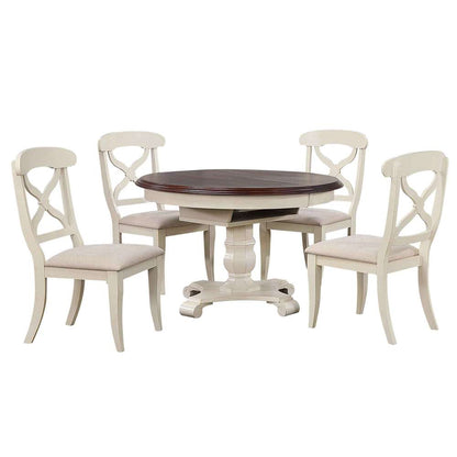 Sunset Trading -  Andrews  5 Piece 48in Round or 66in Oval Extendable Dining Set  - DLU-ADW4866-C12-AW5P veiw 1