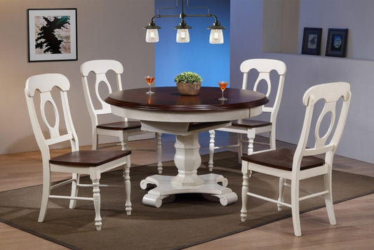 Sunset Trading - Andrews 5 Piece Butterfly Leaf Dining Set With Napoleon Chairs - DLU-ADW4866-C50-AW5PC veiw 2