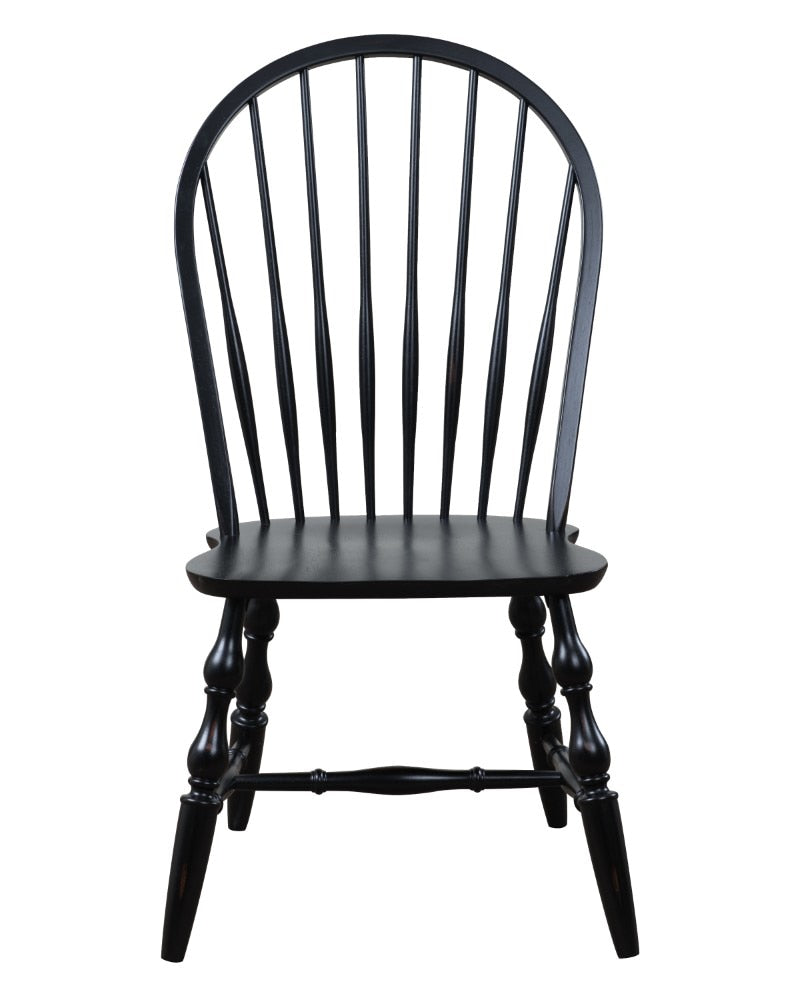 Sunset Trading - Andrews 5 Piece Double Pedestal Dining Set - Chestnut Brown Table - Antique Black Windsor Chairs - DLU-ADW4296CT-C30-AB5PC veiw 8