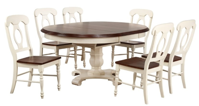 Sunset Trading - Andrews 7 Piece Butterfly Leaf Dining Set With Napoleon Chairs - DLU-ADW4866-C50-AW7PC veiw 1