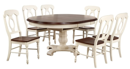 Sunset Trading - Andrews 7 Piece Butterfly Leaf Dining Set With Napoleon Chairs - DLU-ADW4866-C50-AW7PC veiw 1