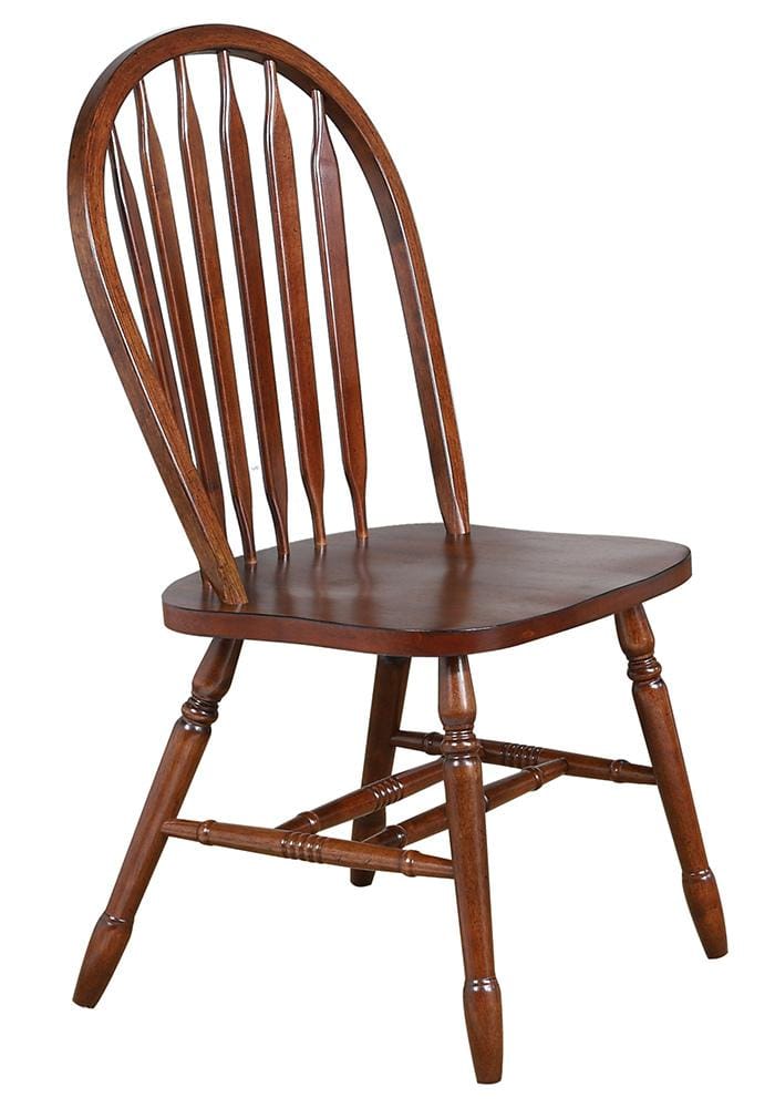 Sunset Trading - Andrews 9 Piece 56-72in Rectangular Extendable Dining Set with Windsor Arrowback Chairs  - Distressed Chestnut Brown - DLU-ADW4272-820-CT9P veiw 6