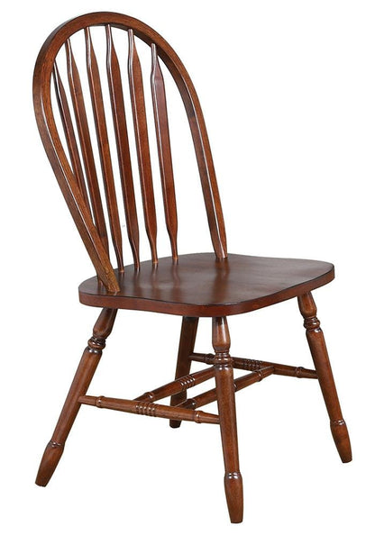 Sunset Trading - Andrews 9 Piece 56-72in Rectangular Extendable Dining Set with Windsor Arrowback Chairs  - Distressed Chestnut Brown - DLU-ADW4272-820-CT9P veiw 6