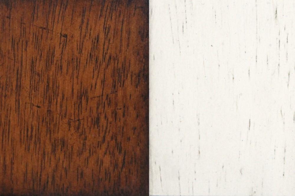 Sunset Trading - Andrews Drop Leaf Kitchen Island with Counter Height Stools with Arms - Antique White and Chestnut Brown - Drawers and Cabinet - DLU-KI4222-B3024A-AW3PC veiw 2