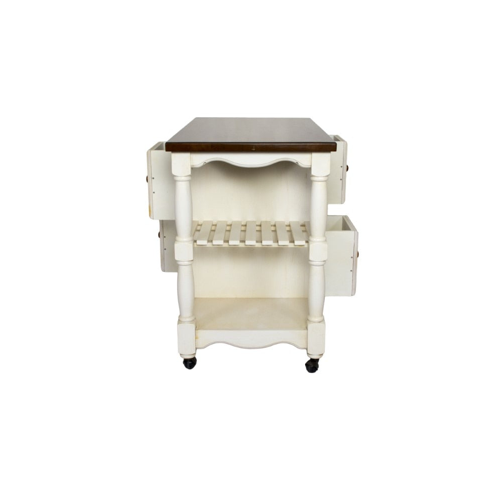 Sunset Trading - Andrews Four Drawer Kitchen Cart - DCY-CRT-03-AW veiw 2