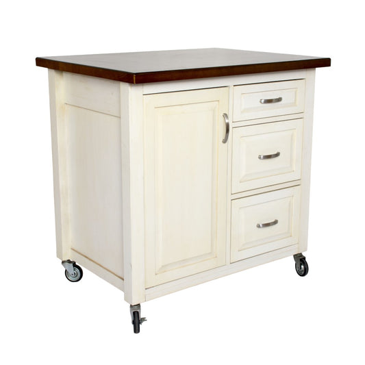 Sunset Trading - Andrews Kitchen Cart - PK-CRT-04-AW veiw 2