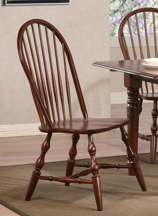 Sunset Trading - Andrews Windsor Spindleback Dining Chair in Chestnut (Set of 2) - DLU-C30-CT-2 veiw 1