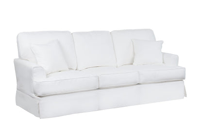 Sunset Trading - Ariana 3 Piece Slipcovered Living Room Set Sofa Chair With Ottoman Performance White - SU-78301-20-30-81 veiw 2