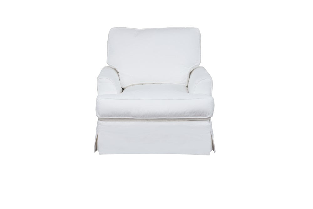 Sunset Trading - Ariana 3 Piece Slipcovered Living Room Set Sofa Chair With Ottoman Performance White - SU-78301-20-30-81 veiw 3