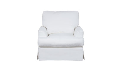 Sunset Trading - Ariana 3 Piece Slipcovered Living Room Set Sofa Chair With Ottoman Performance White - SU-78301-20-30-81 veiw 3