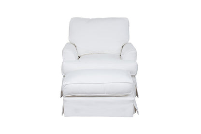 Sunset Trading - Ariana Slipcovered Chair With Ottoman Performance White - SU-78320-30-81 veiw 2