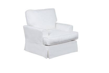Sunset Trading - Ariana Slipcovered Chair With Ottoman Performance White - SU-78320-30-81 veiw 6