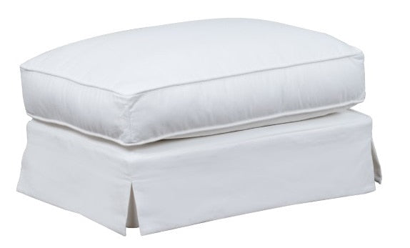 Sunset Trading - Ariana Slipcovered Ottoman Performance White - SU-78330-81 veiw 1