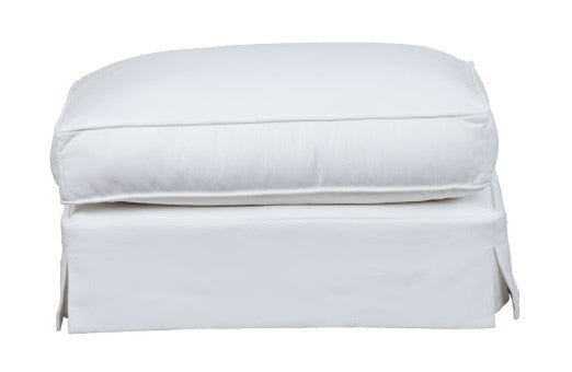 Sunset Trading - Ariana Slipcovered Ottoman Performance White - SU-78330-81 veiw 2