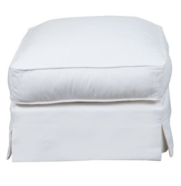 Sunset Trading - Ariana Slipcovered Ottoman Performance White - SU-78330-81 veiw 3