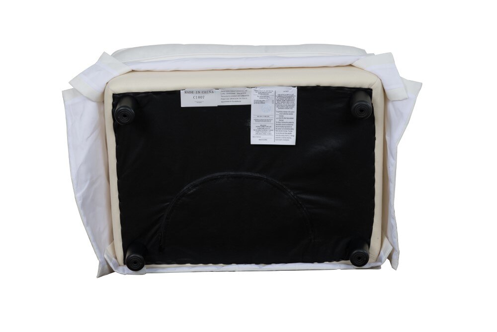 Sunset Trading - Ariana Slipcovered Ottoman Performance White - SU-78330-81 veiw 6