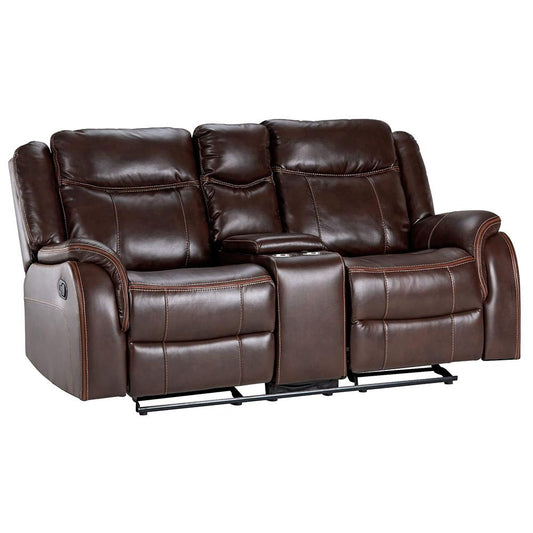 Sunset Trading - Avant 76in Wide Dual Reclining Rocking Loveseat with Console  - Brown - SU-AV8604041-285_CLOSEOUT veiw 1