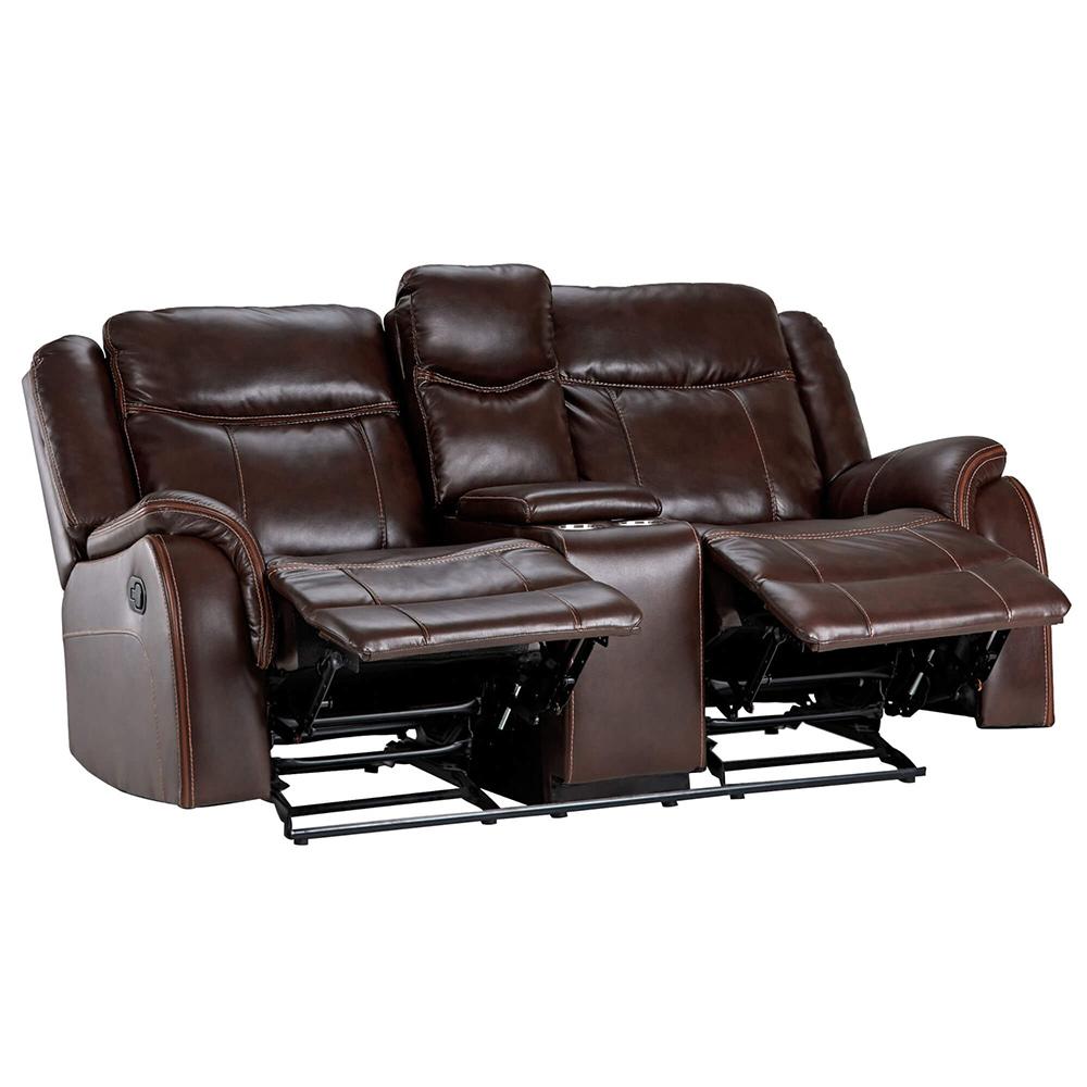 Sunset Trading - Avant 76in Wide Dual Reclining Rocking Loveseat with Console  - Brown - SU-AV8604041-285_CLOSEOUT veiw 3