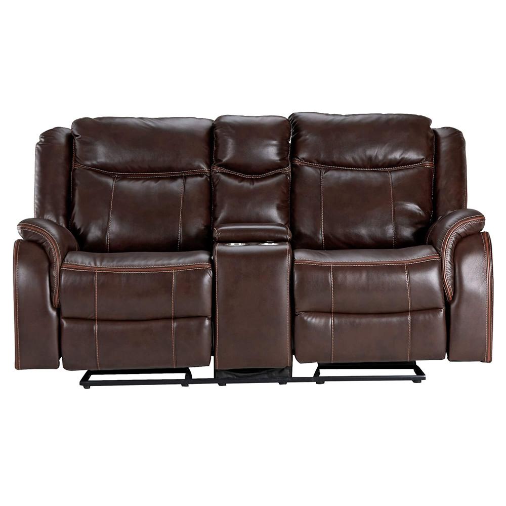 Sunset Trading - Avant 76in Wide Dual Reclining Rocking Loveseat with Console  - Brown - SU-AV8604041-285_CLOSEOUT veiw 4
