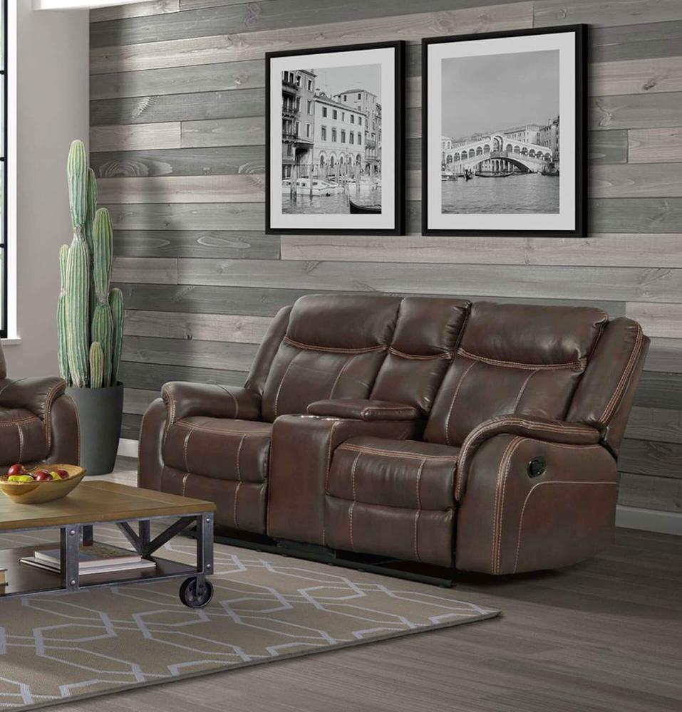 Sunset Trading - Avant 76in Wide Dual Reclining Rocking Loveseat with Console  - Brown - SU-AV8604041-285_CLOSEOUT veiw 5