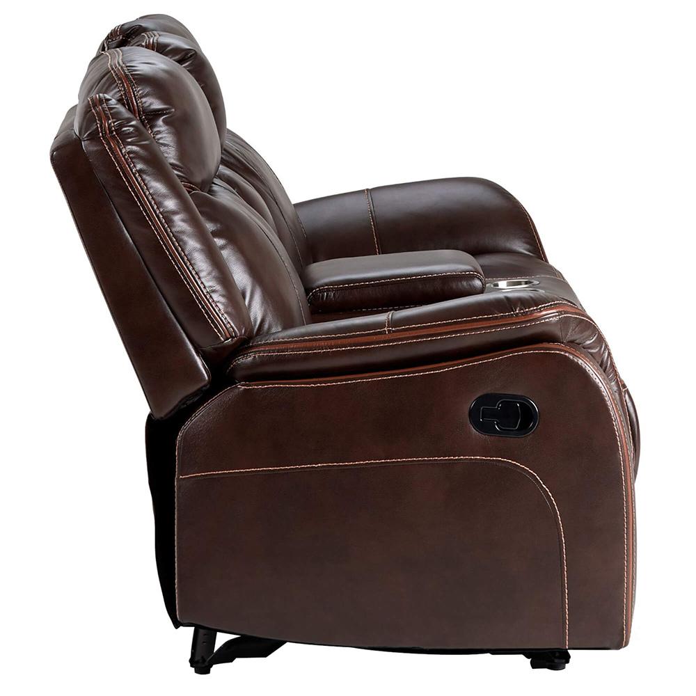 Sunset Trading - Avant 76in Wide Dual Reclining Rocking Loveseat with Console  - Brown - SU-AV8604041-285_CLOSEOUT veiw 8