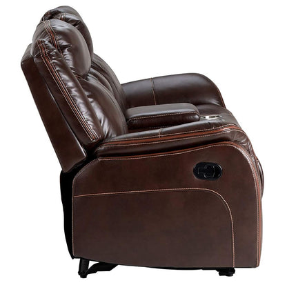 Sunset Trading - Avant 76in Wide Dual Reclining Rocking Loveseat with Console  - Brown - SU-AV8604041-285_CLOSEOUT veiw 8