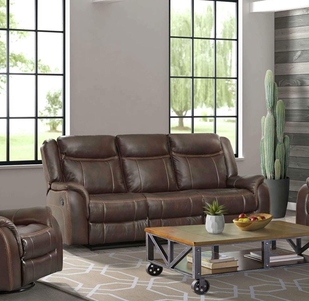 Sunset Trading - Avant 86in Wide Dual Reclining Sofa with Drop Down Console  - Brown - SU-AV8604041-305_CLOSEOUT veiw 5