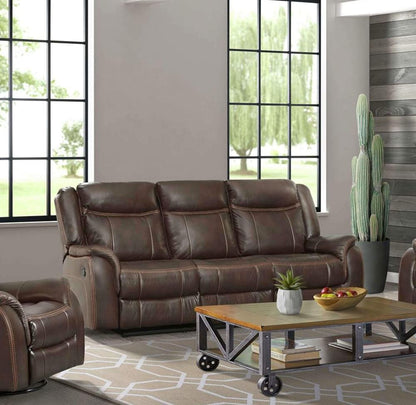 Sunset Trading - Avant 86in Wide Dual Reclining Sofa with Drop Down Console  - Brown - SU-AV8604041-305_CLOSEOUT veiw 5