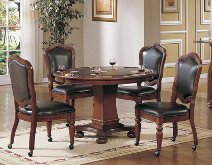 Sunset Trading - Bellagio Upholstered Barstools with Backs - Counter Height Dining Chairs - Distressed Cherry Brown Wood - Nailheads (Set of 2) - CR-87148-24-2 veiw 3