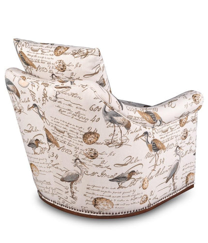 Sunset Trading - Birdscript Swivel Chair - Low Back - Rolled Arms - Nailhead Trim - SU-1593-93-854825 veiw 5