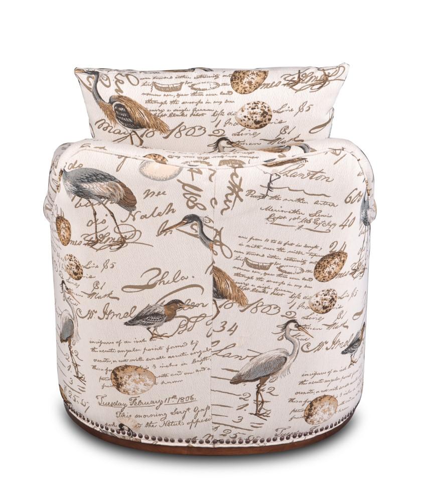 Sunset Trading - Birdscript Swivel Chair - Low Back - Rolled Arms - Nailhead Trim - SU-1593-93-854825 veiw 6