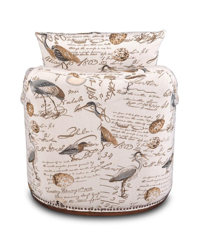 Sunset Trading - Birdscript Swivel Chair - Low Back - Rolled Arms - Nailhead Trim - SU-1593-93-854825 veiw 6