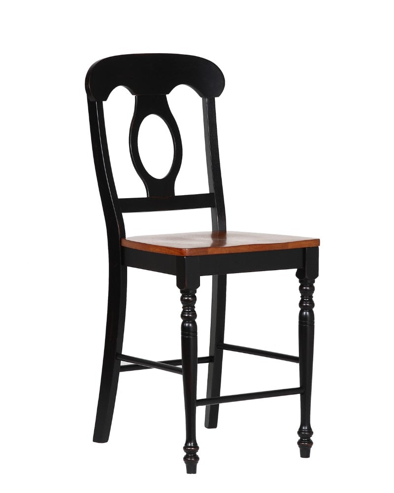 Sunset Trading - Black Cherry Selections 3 Piece 42 Round Drop Leaf Pub Table Set With Napoleon Stools - DLU-TPD4242CB-B50-BCH3PC veiw 3